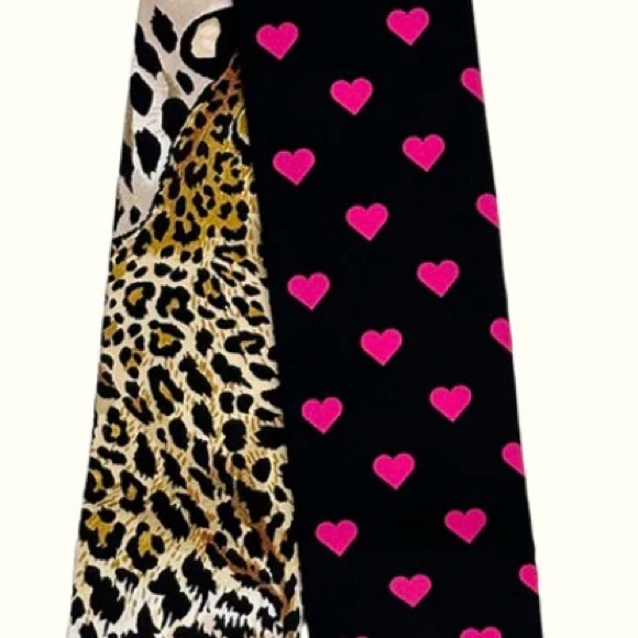 Hermès Silk Jungle Love Love Twilly Black Vert Rose Vif Authentic - Picture 1 of 5